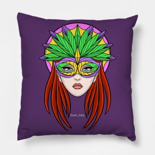 Mardi Gras Woman Pillow