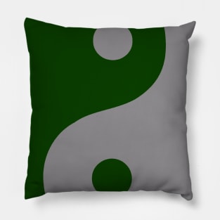 Green yin and yang design Pillow