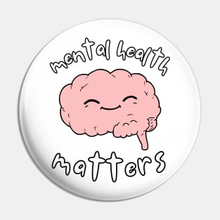 Mental Health Matters Awareness Brain v2 Pin