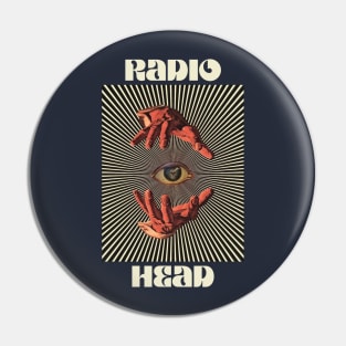 Hand Eyes Radio Head Pin