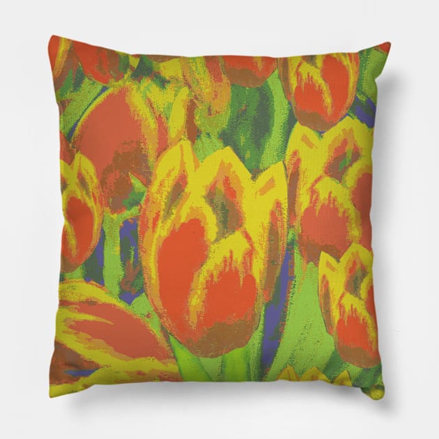Tulips Pillow by Jaana Day