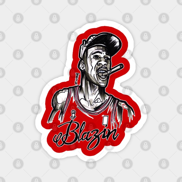 Michael Air Jordan Blazin Magnet by sketchnkustom