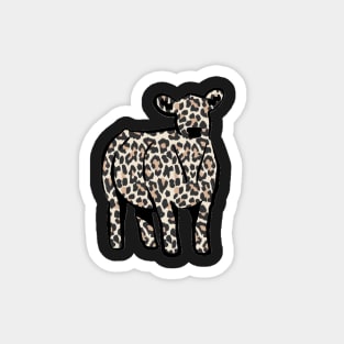 Cheetah Print Cow Silhouette  - NOT FOR RESALE WITHOUT PERMISSION Magnet