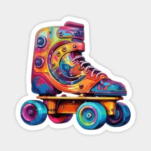 Retro Tie Dye Skate Magnet