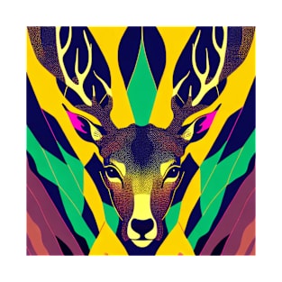 A Deer Animal design work T-Shirt