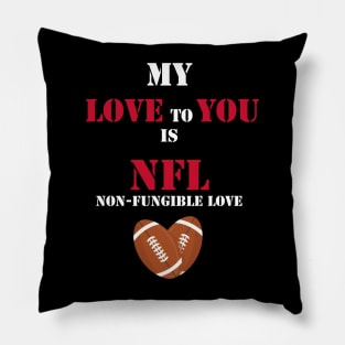 non fungible football fan valentines day Pillow