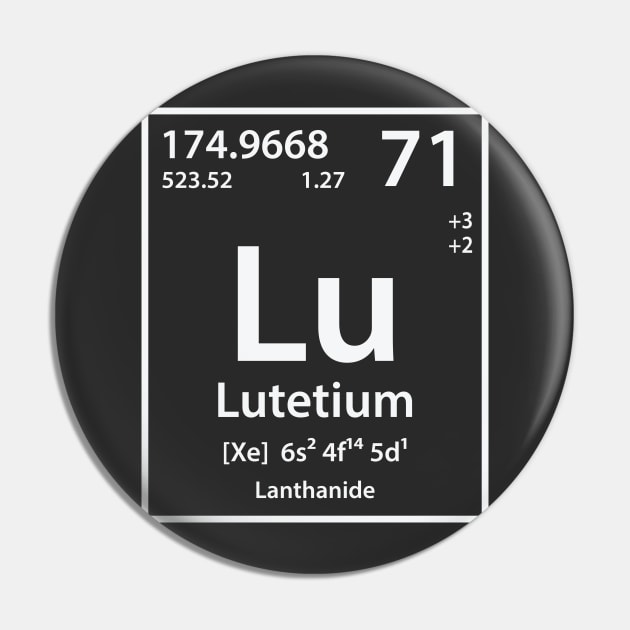 Lutetium Element Pin by cerebrands