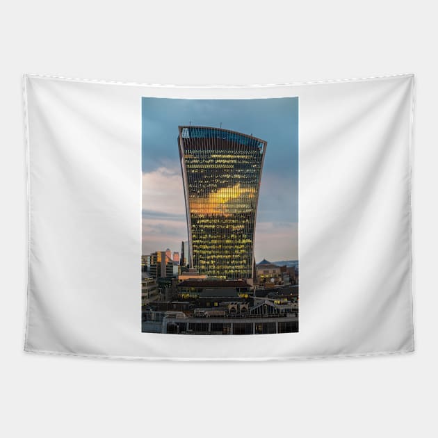 Walkie Talkie Sunset, London Tapestry by GrahamPrentice