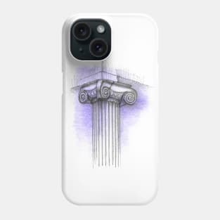 Ionic style Greek column Phone Case