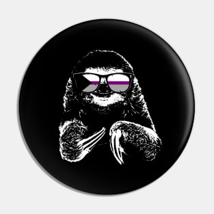 Pride Sloth Demisexual Pride Flag Sunglasses Pin