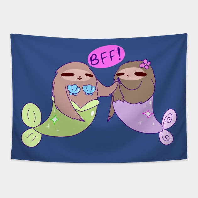 BFF! MerSloths Tapestry by saradaboru