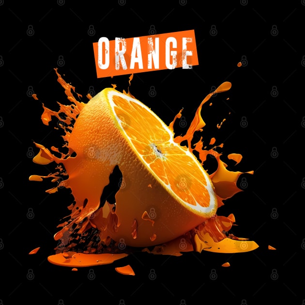 Smashed Orange: A Burst of Empty Rhetoric with a Dark Background by Puff Sumo