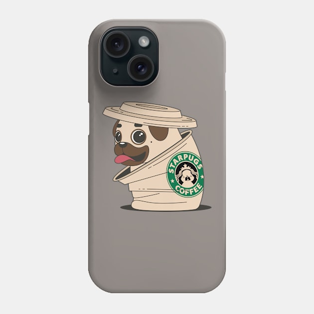 Starpugs Coffee Phone Case by BedRockDesign