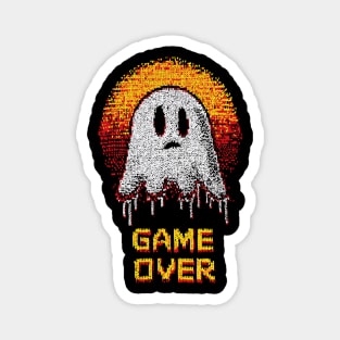 Game Over - Sad Retro Gaming Ghost Magnet
