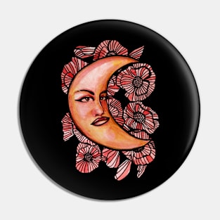 Moon Face Pin