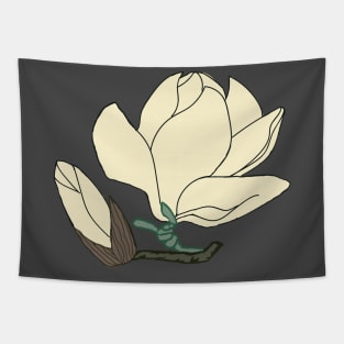 Magnolia in White Tapestry