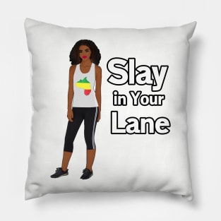 Slay in Your Lane Black Girl Magic T shirt Pillow