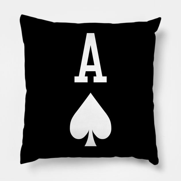 Ace of Spades Pillow by Wright Art