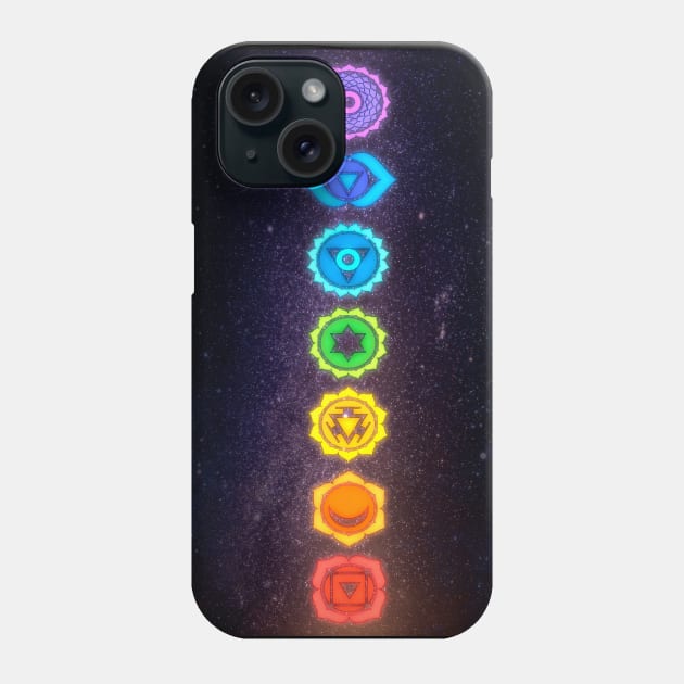 7 Chakras Phone Case by MCAshe spiritual art 