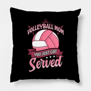 Cute Volleyball Mom You Just Got Served Pun Pillow