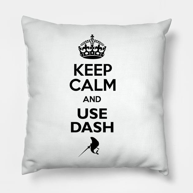 Marlette keep calm black Pillow by Spikybot