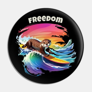 Freedom for 841 - Sea Otter Pin