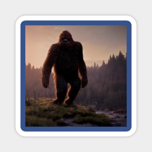 Sasquatch in Nature Magnet