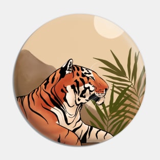 Tiger Boho Landscape Pin