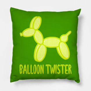 Balloon Twister! (Chartreuse) Pillow