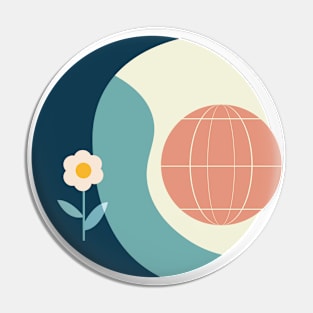 Floral Earth Pin