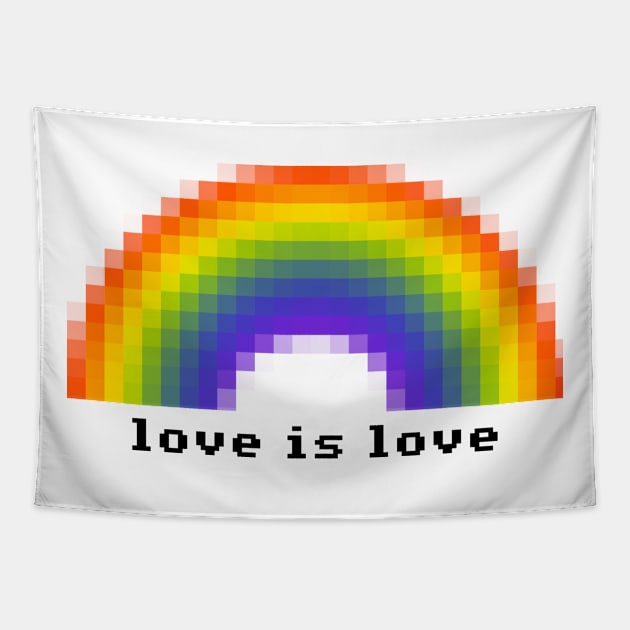 rainbow love is love is love Tapestry by sloganeerer