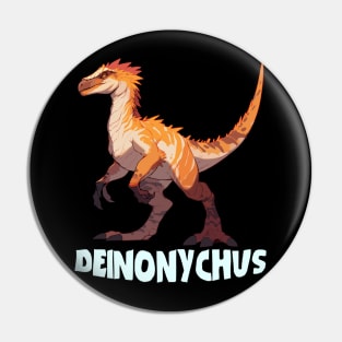 Deinonychus Dinosaur Design Pin