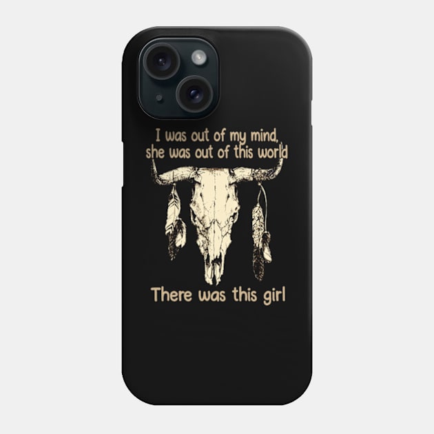 I was out of my mind, she was out of this world American Music Bull-Skull Phone Case by Chocolate Candies