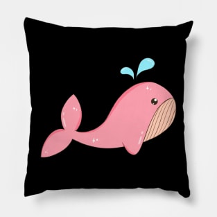 Pink Whale Pillow