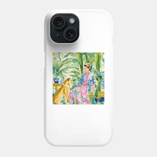 Conversation, whimsical preppy watercolor Phone Case