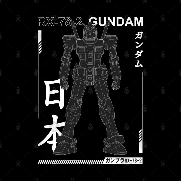 RX 78 2 Gundam Streetwear black white street by Gundam Artwork