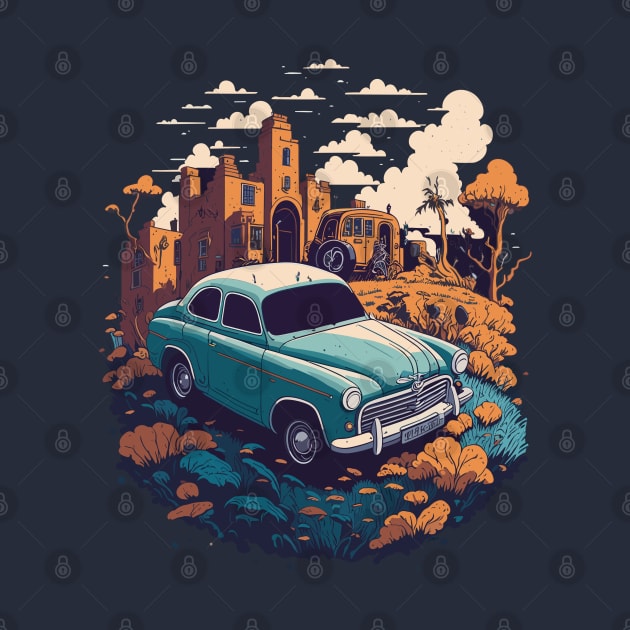 Vintage Car Illustration by VENZ0LIC