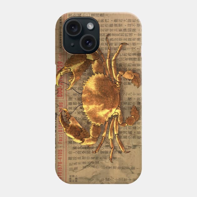 The Golden Crab Phone Case by Terry Fan