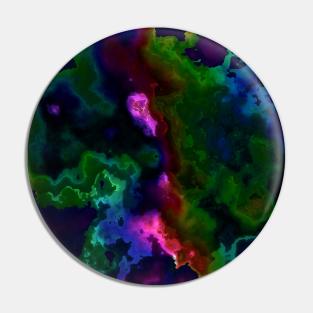 Green Rainbow Marble Galaxy Pin