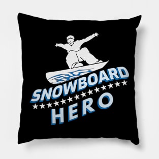 Snowboard Hero Winter Mountains Snow Gift Pillow