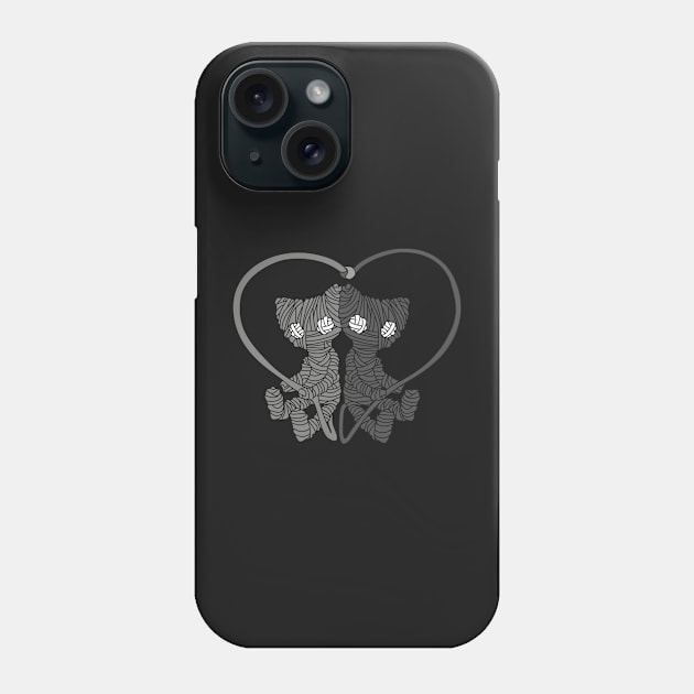 UNRAVEL 2 black and white Phone Case by Arzeglup