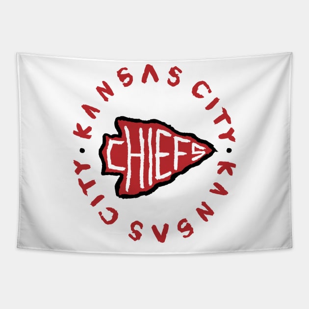 Kansas City Chieeeefs 07 Tapestry by Very Simple Graph