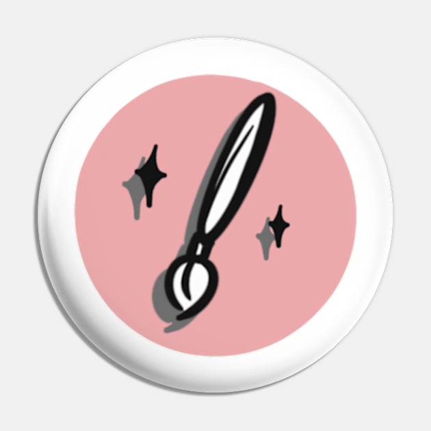 Small Paintbrush Icon Pin by Sydnini_art