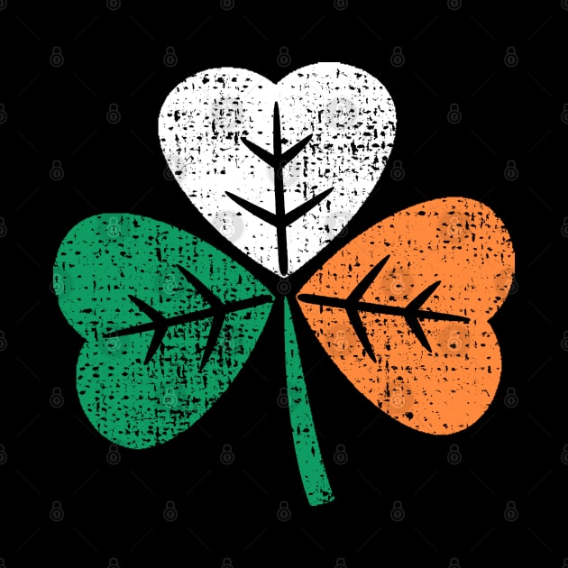 Irish Flag Shamrock - Saint Patrick's Day (Distressed) by CottonGarb