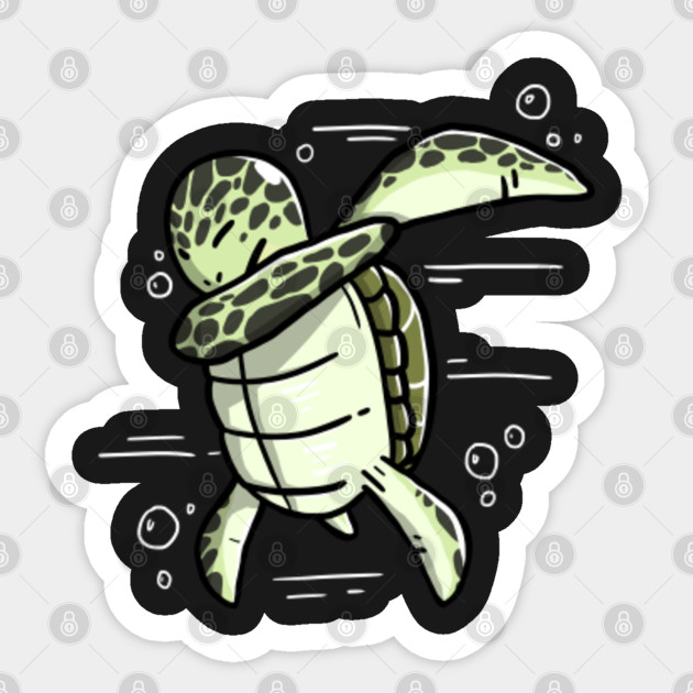 Funny Dabbing Sea Turtle Pet - Turtle - Sticker