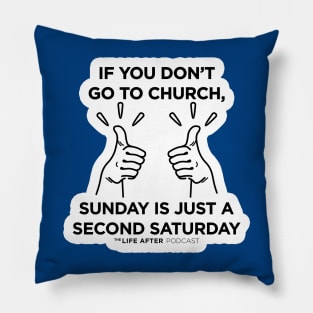 Second Saturday | Blue Items Pillow