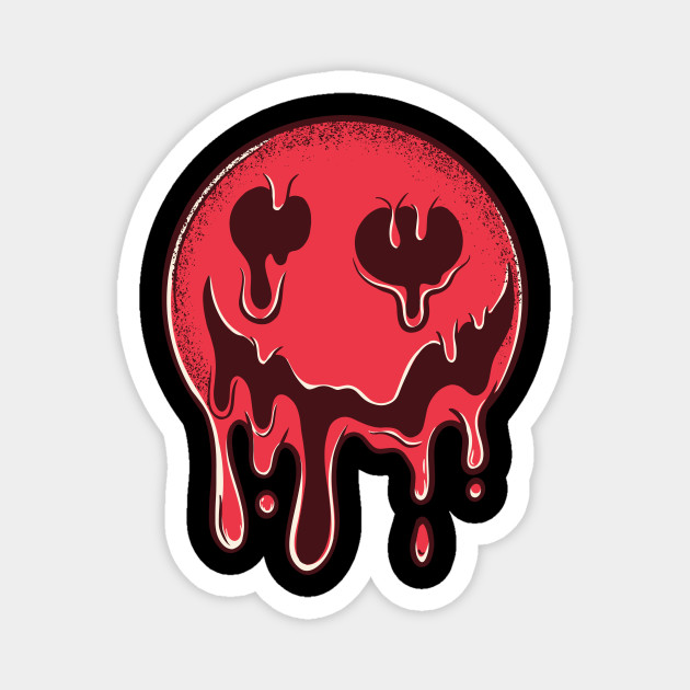 photo Trippy Melting Smiley Face Drawing teepublic