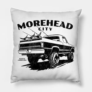 Morehead City, North Carolina Fishing Truck Pillow