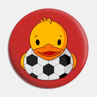 Soccer Rubber Duck Pin