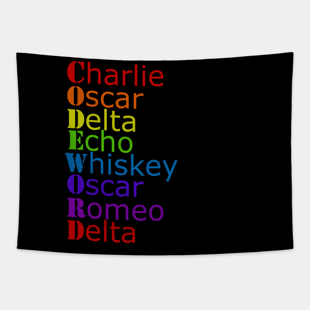 Code Word - Codeword No 2 Tapestry by Fun Funky Designs